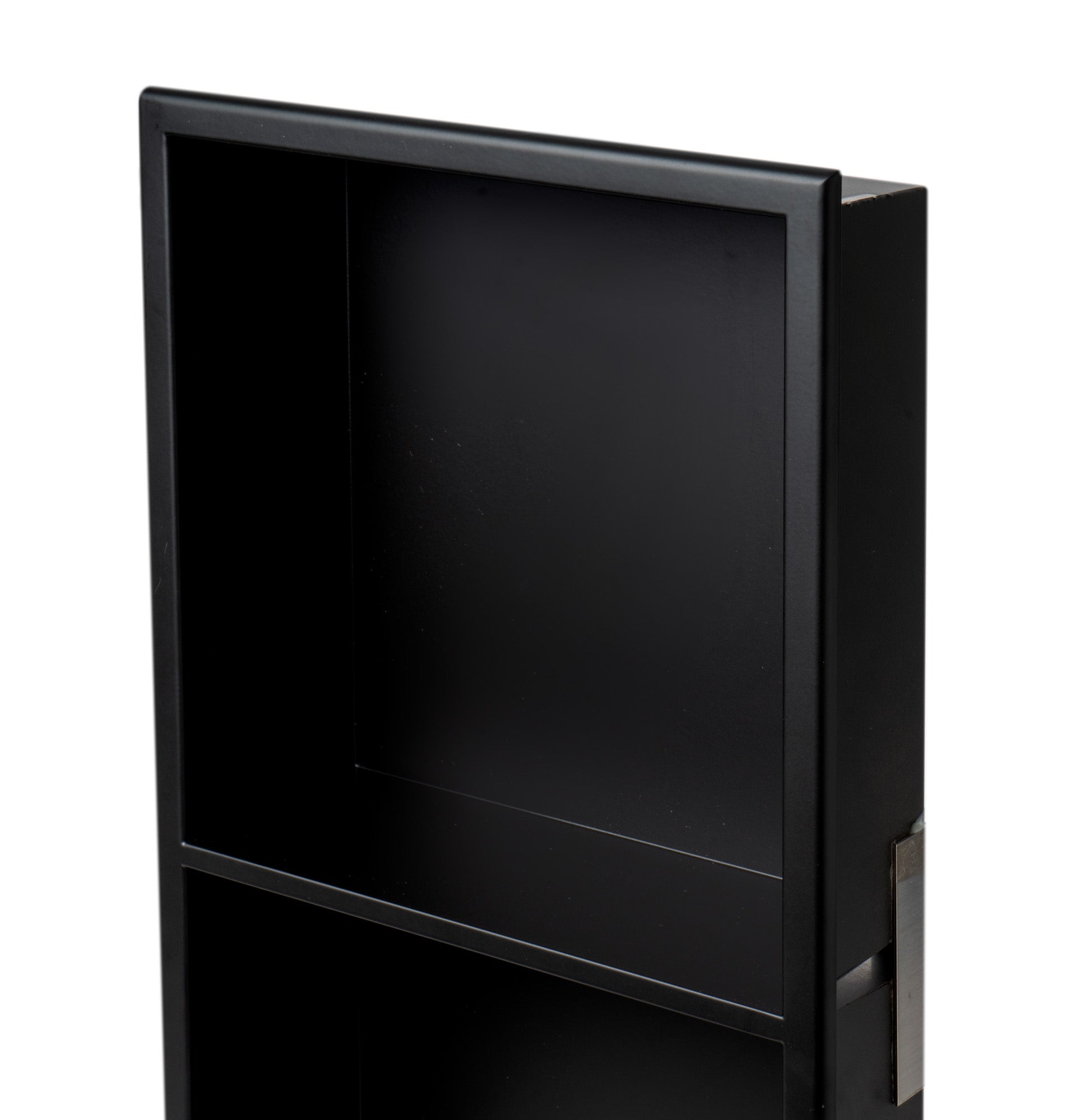 ALFI Brand - 12 x 24 Black Matte Stainless Steel Vertical Double Shelf Bath Shower Niche | ABNC1224-BLA ALFI Brand - 12 x 24 Black Matte Stainless Steel Vertical Double Shelf Bath Shower Niche | ABNC1224-BLA