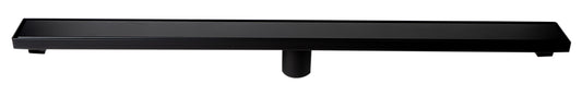 ALFI Brand - 36" Black Matte Stainless Steel Linear Shower Drain with Solid Cover | ABLD36B-BM