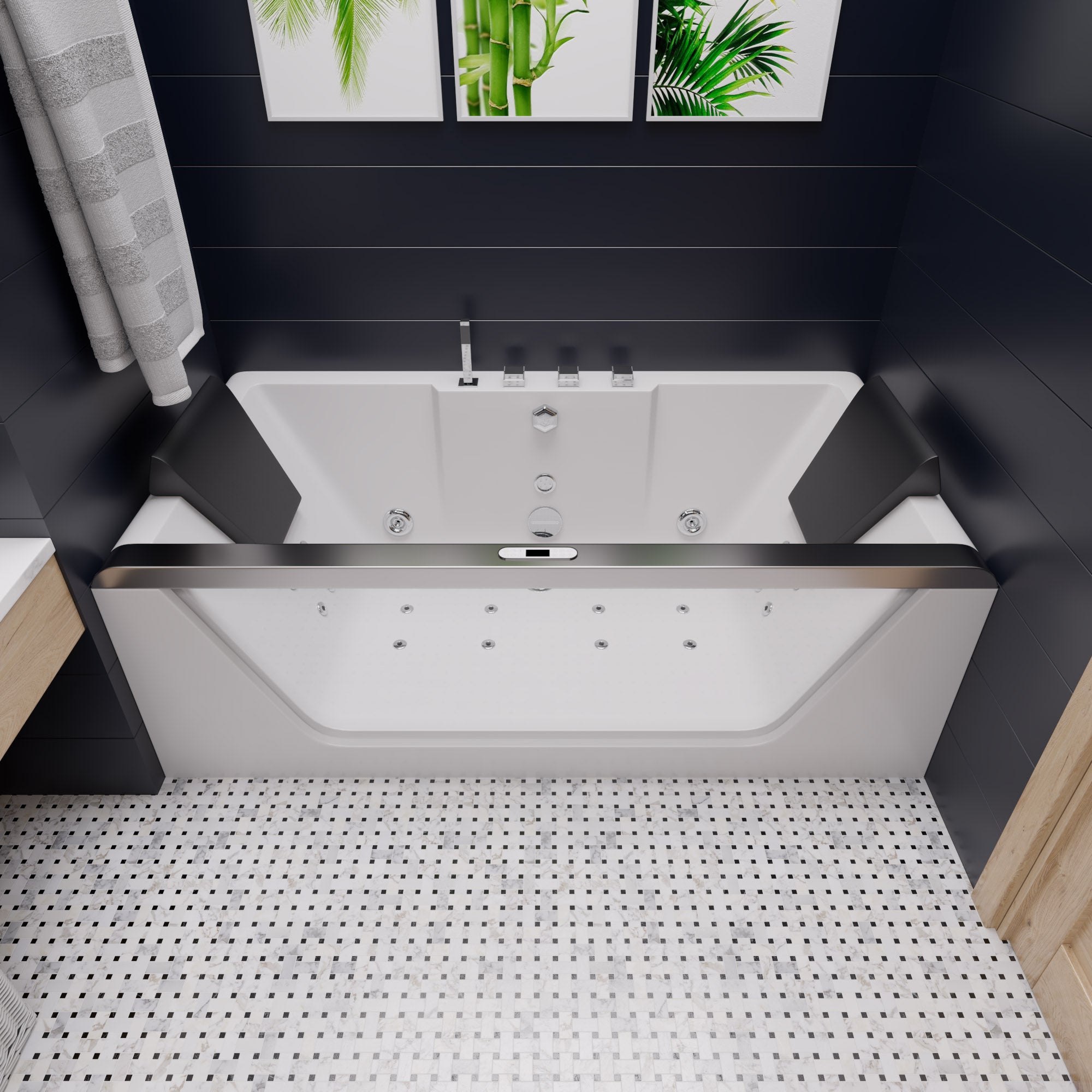 EAGO - 6 ft Clear Rectangular Acrylic Whirlpool Bathtub for Two | AM196ETL EAGO - 6 ft Clear Rectangular Acrylic Whirlpool Bathtub for Two | AM196ETL