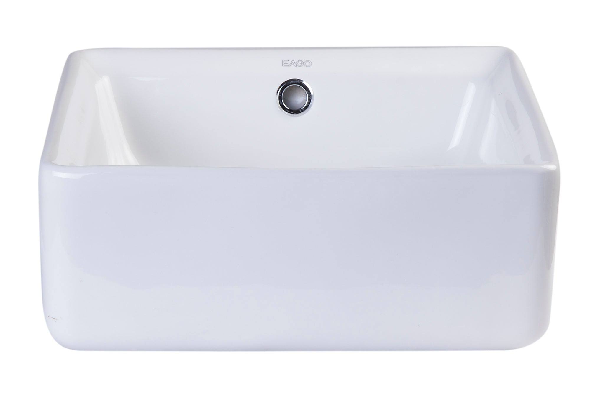 EAGO - 15" SQUARE CERAMIC ABOVE MOUNT BATHROOM BASIN VESSEL SINK | BA130 EAGO - 15" SQUARE CERAMIC ABOVE MOUNT BATHROOM BASIN VESSEL SINK | BA130