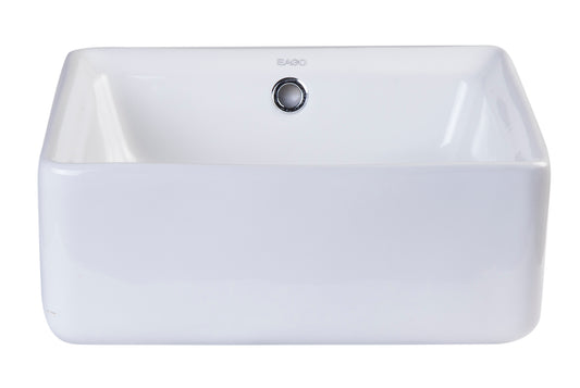 EAGO - 15" SQUARE CERAMIC ABOVE MOUNT BATHROOM BASIN VESSEL SINK | BA130
