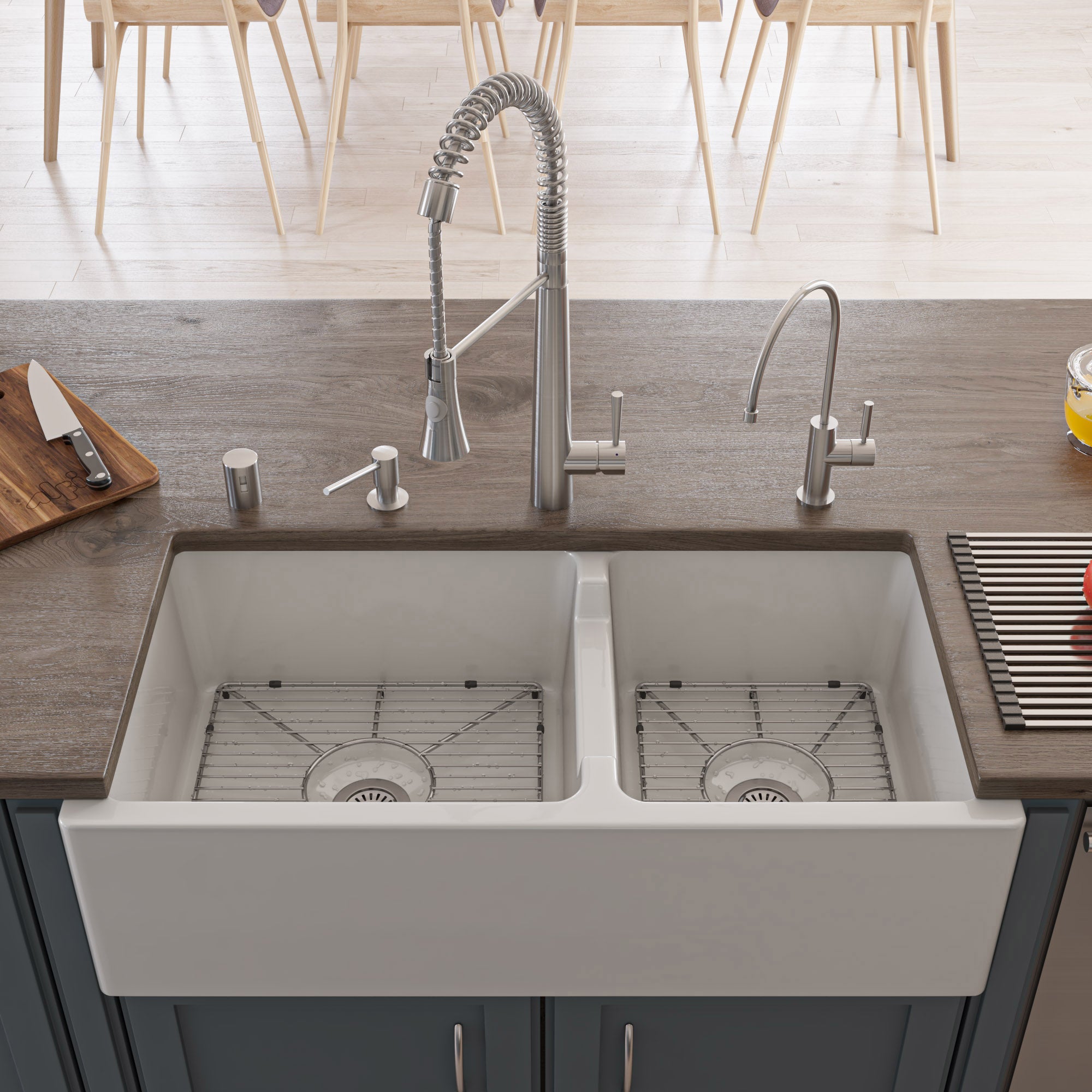 ALFI Brand - Stainless steel kitchen sink grid for small side of AB3618DB. AB3618ARCH | ABGR3618S ALFI Brand - Stainless steel kitchen sink grid for small side of AB3618DB. AB3618ARCH | ABGR3618S