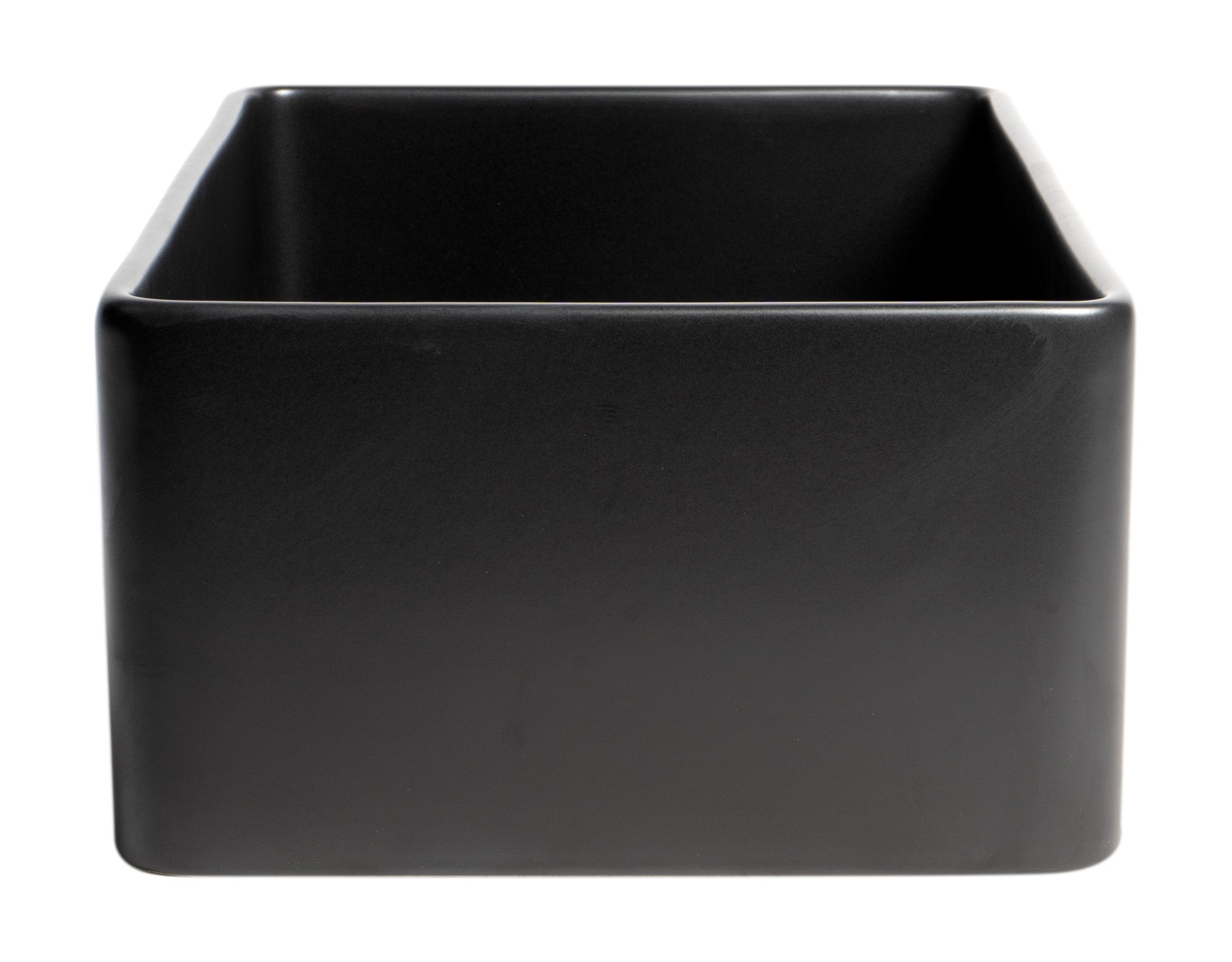 ALFI Brand - Black Matte Smooth Apron 30" x 18" Single Bowl Fireclay Farm Sink | ABF3018-BM ALFI Brand - Black Matte Smooth Apron 30" x 18" Single Bowl Fireclay Farm Sink | ABF3018-BM