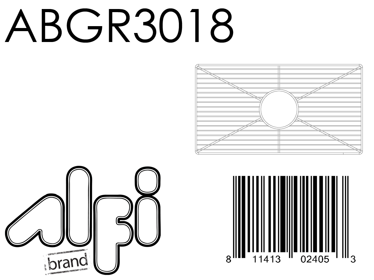 ALFI Brand - Stainless steel kitchen sink grid for AB3018SB, AB3018ARCH, AB3018UM | ABGR3018 ALFI Brand - Stainless steel kitchen sink grid for AB3018SB, AB3018ARCH, AB3018UM | ABGR3018