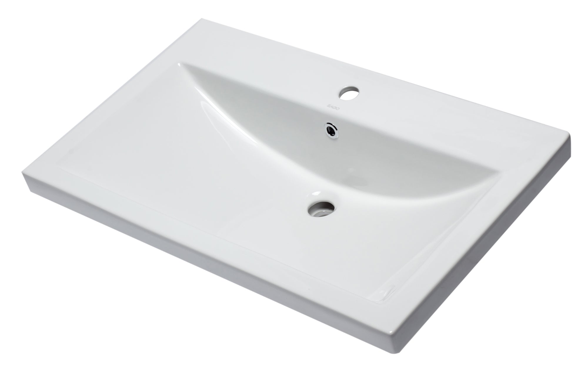 EAGO - White Ceramic 32"x19" Rectangular Drop In Sink | BH001 EAGO - White Ceramic 32"x19" Rectangular Drop In Sink | BH001