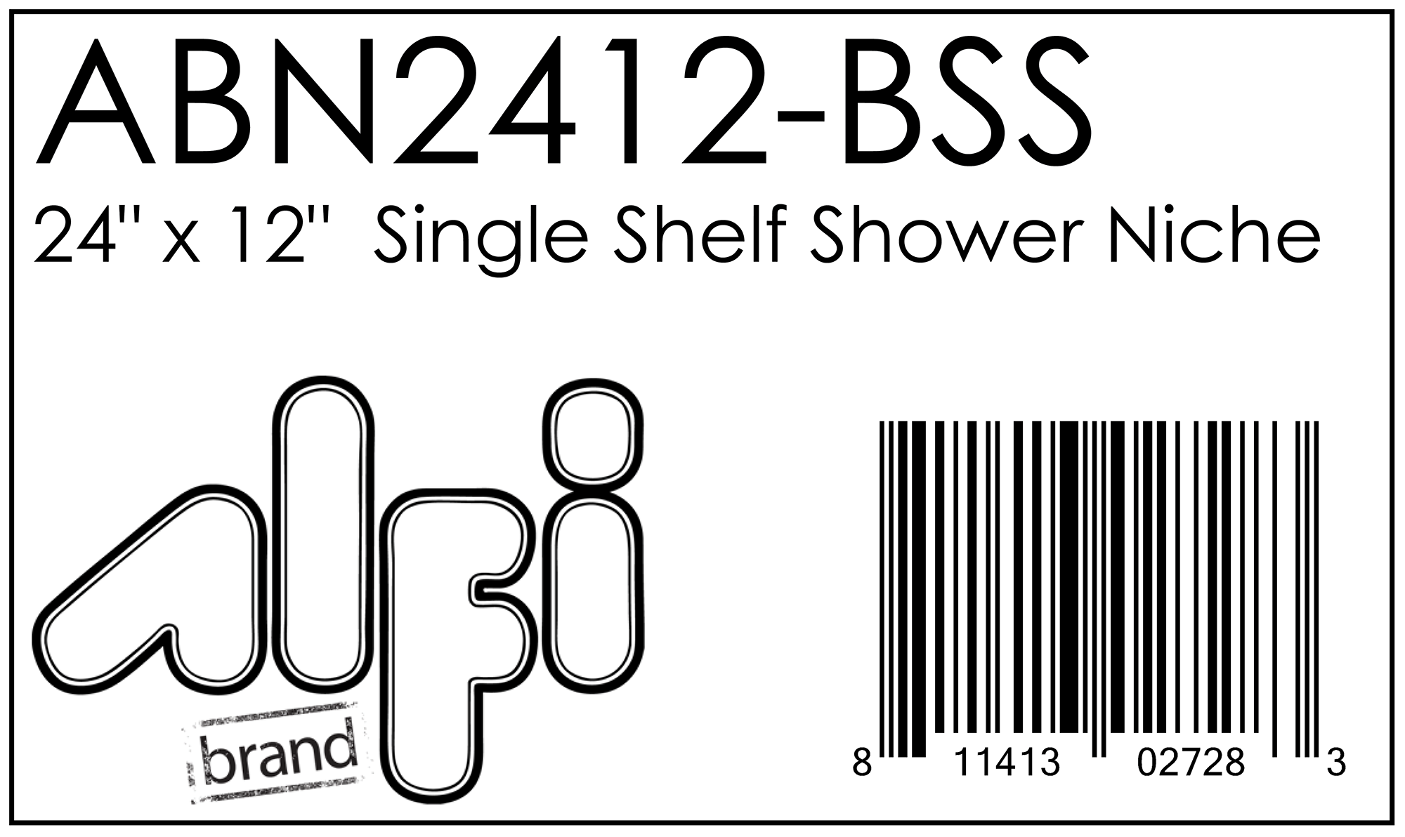 ALFI Brand - 24 x 12 Brushed Stainless Steel Horizontal Single Shelf Bath Shower Niche | ABN2412-BSS ALFI Brand - 24 x 12 Brushed Stainless Steel Horizontal Single Shelf Bath Shower Niche | ABN2412-BSS