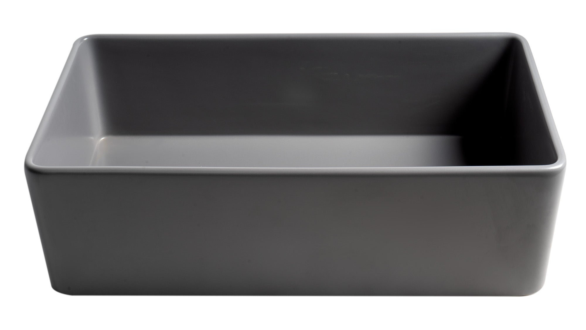 ALFI Brand - Gray Matte Smooth Apron 33" x 18" Single Bowl Fireclay Farm Sink | ABF3318S-GM ALFI Brand - Gray Matte Smooth Apron 33" x 18" Single Bowl Fireclay Farm Sink | ABF3318S-GM