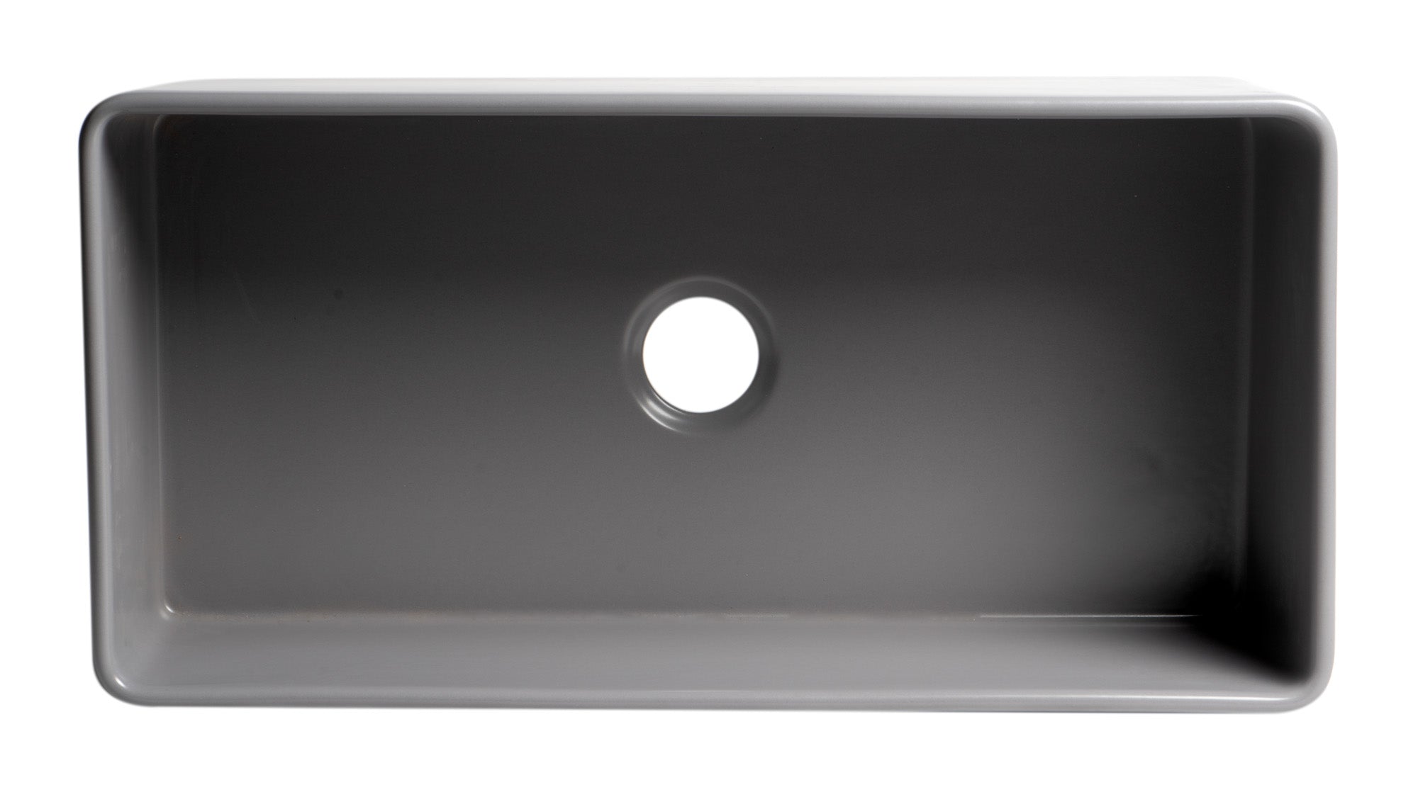 ALFI Brand - Gray Matte Smooth Apron 36" x 18" Single Bowl Fireclay Farm Sink | ABF3618-GM ALFI Brand - Gray Matte Smooth Apron 36" x 18" Single Bowl Fireclay Farm Sink | ABF3618-GM