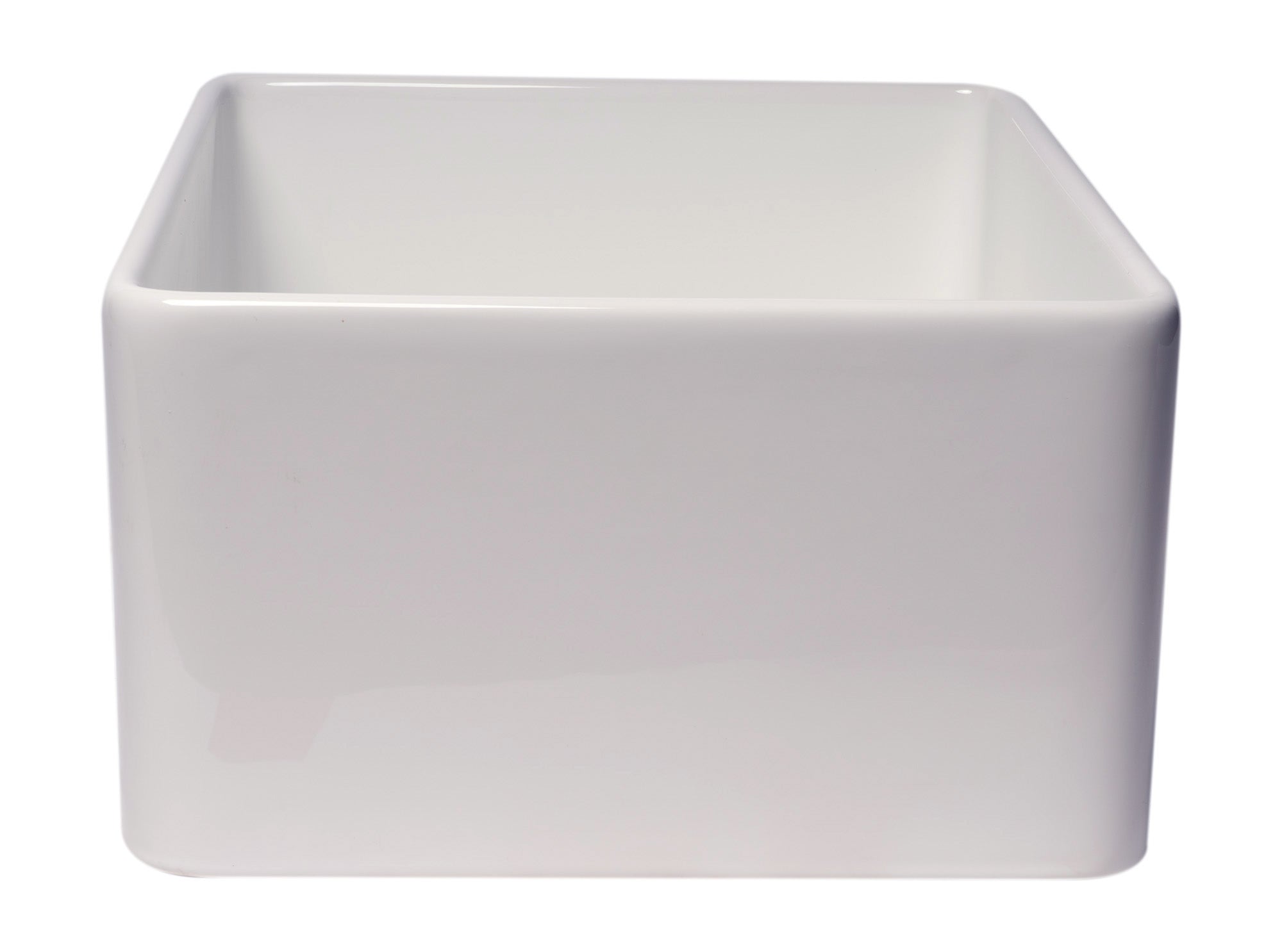 ALFI Brand - 24" White Thin Wall Single Bowl Smooth Apron Fireclay Kitchen Farm Sink | ABF2418-W ALFI Brand - 24" White Thin Wall Single Bowl Smooth Apron Fireclay Kitchen Farm Sink | ABF2418-W