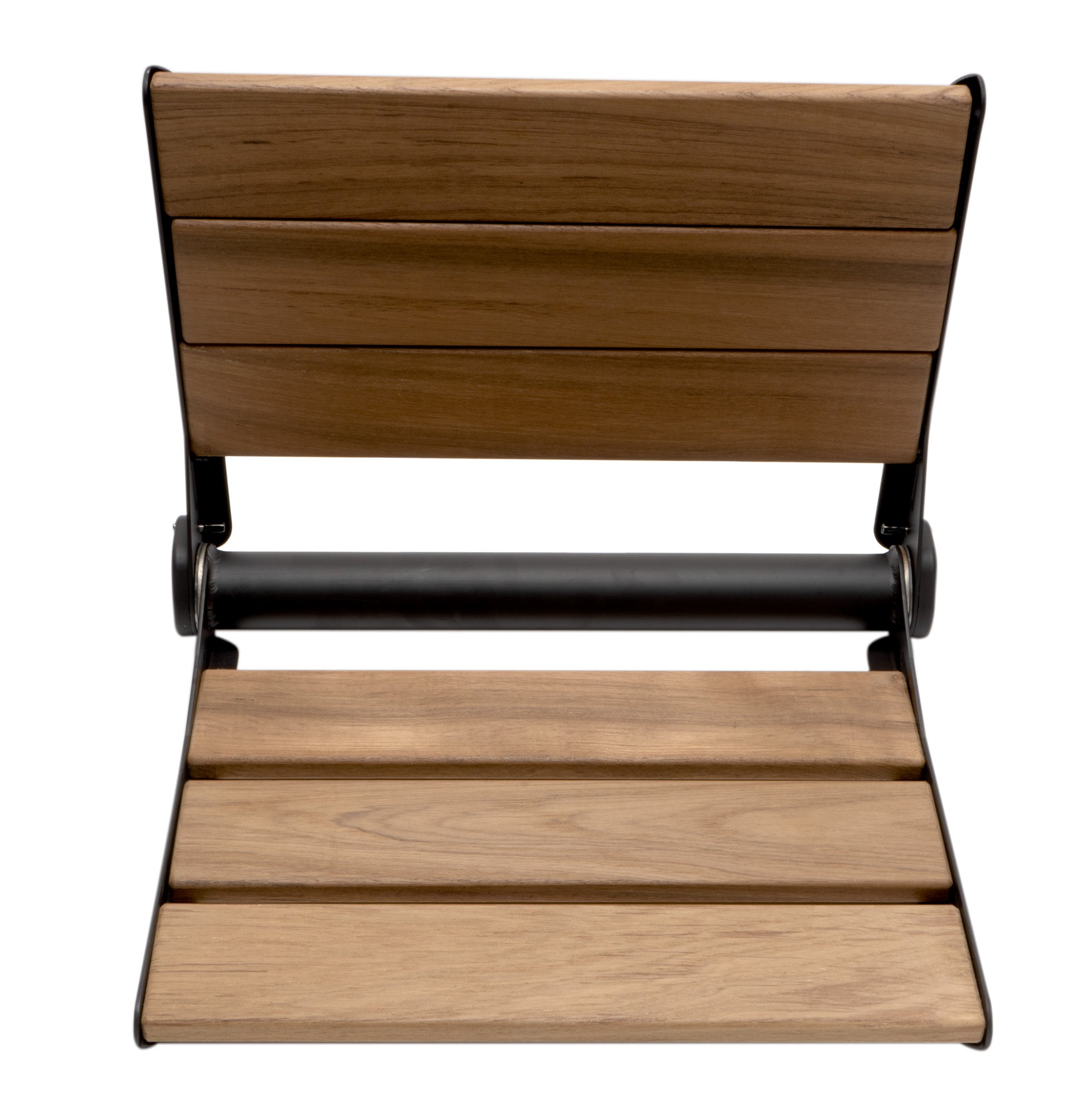 ALFI Brand - Black Matte 17" Wide Foldable Teak Shower Seat with Backrest | ABS17-BM ALFI Brand - Black Matte 17" Wide Foldable Teak Shower Seat with Backrest | ABS17-BM