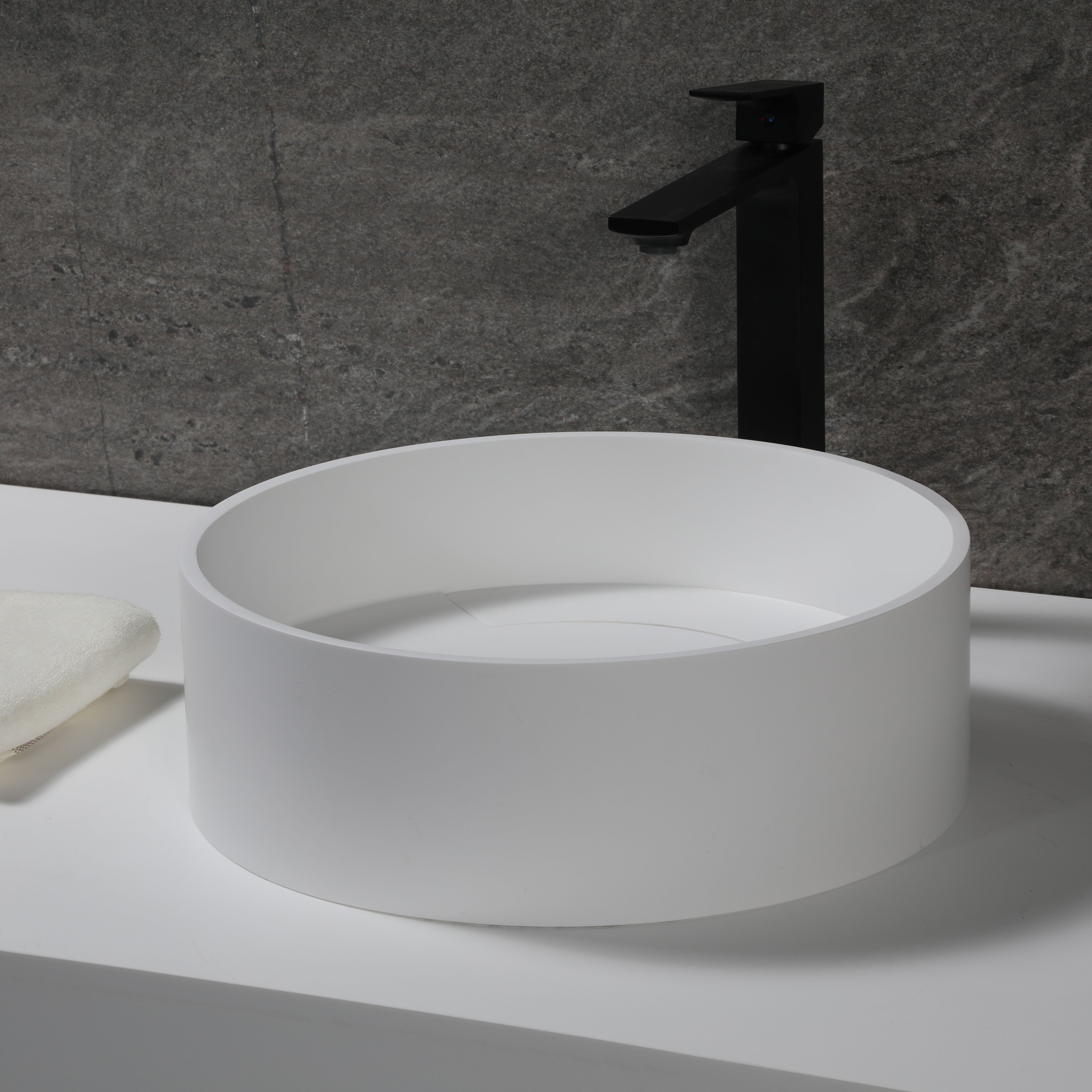ALFI Brand - 15" Round White Matte Solid Surface Resin Sink | ABRS15R ALFI Brand - 15" Round White Matte Solid Surface Resin Sink | ABRS15R