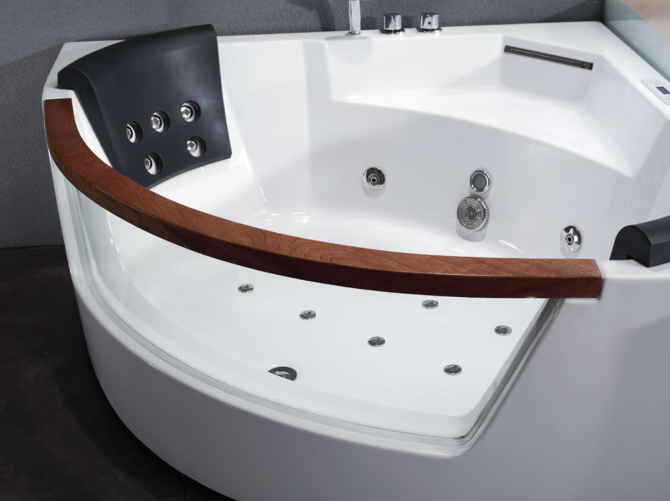 EAGO - 5 ft Clear Rounded Corner Acrylic Whirlpool Bathtub for Two | AM197ETL EAGO - 5 ft Clear Rounded Corner Acrylic Whirlpool Bathtub for Two | AM197ETL