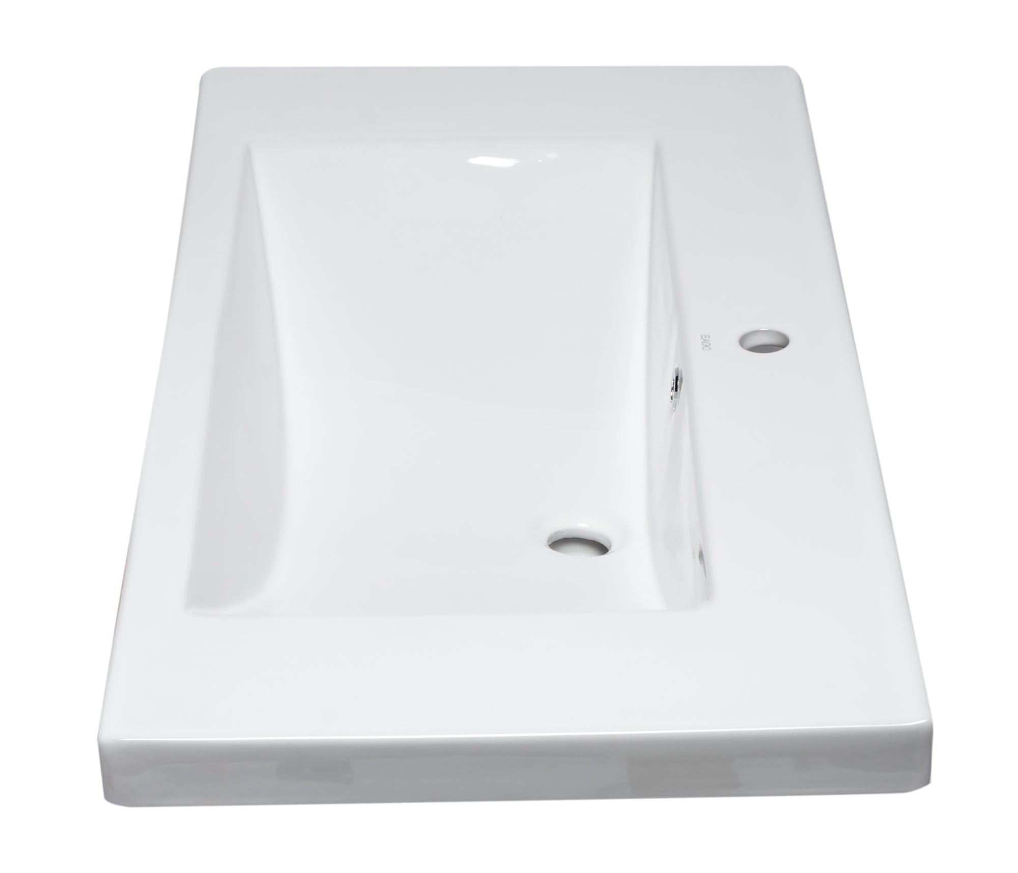 EAGO - White Ceramic 40"x19" Rectangular Drop In Sink | BH002 EAGO - White Ceramic 40"x19" Rectangular Drop In Sink | BH002