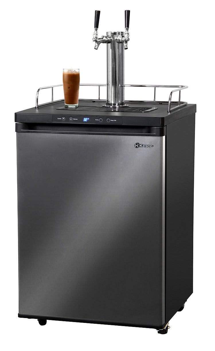 Kegco Beer Refrigeration 2 TAP 24" Wide Cold Brew Coffee Tap Black Stainless Kegerator Kegco Beer Refrigeration 2 TAP 24" Wide Cold Brew Coffee Tap Black Stainless Kegerator