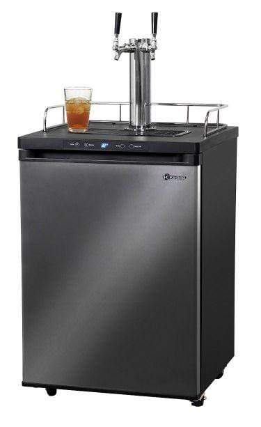 Kegco Beer Refrigeration 2 TAP 24" Wide Kombucha Tap Black Stainless Steel Kegerator Kegco Beer Refrigeration 2 TAP 24" Wide Kombucha Tap Black Stainless Steel Kegerator