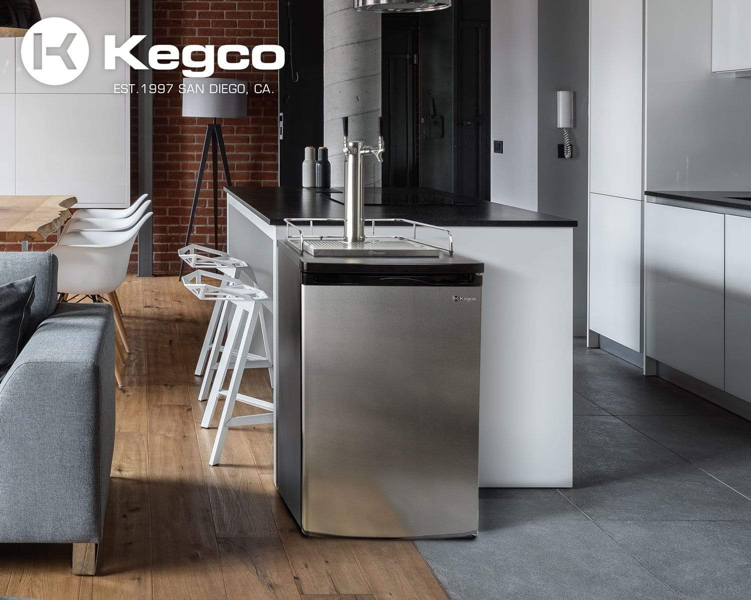 Kegco Beer Refrigeration 20" Wide Cold Brew Coffee Single Tap Stainless Steel Single Tap Kegerato Kegco Beer Refrigeration 20" Wide Cold Brew Coffee Single Tap Stainless Steel Single Tap Kegerato