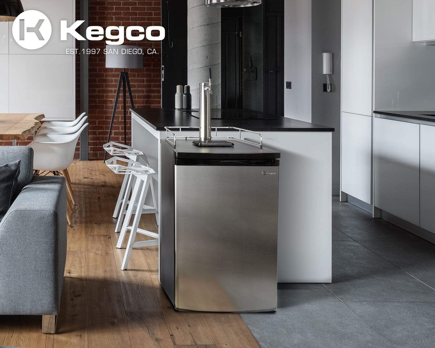 Kegco Beer Refrigeration 20" Wide Kombucha Tap Stainless Steel Kegerator Kegco Beer Refrigeration 20" Wide Kombucha Tap Stainless Steel Kegerator