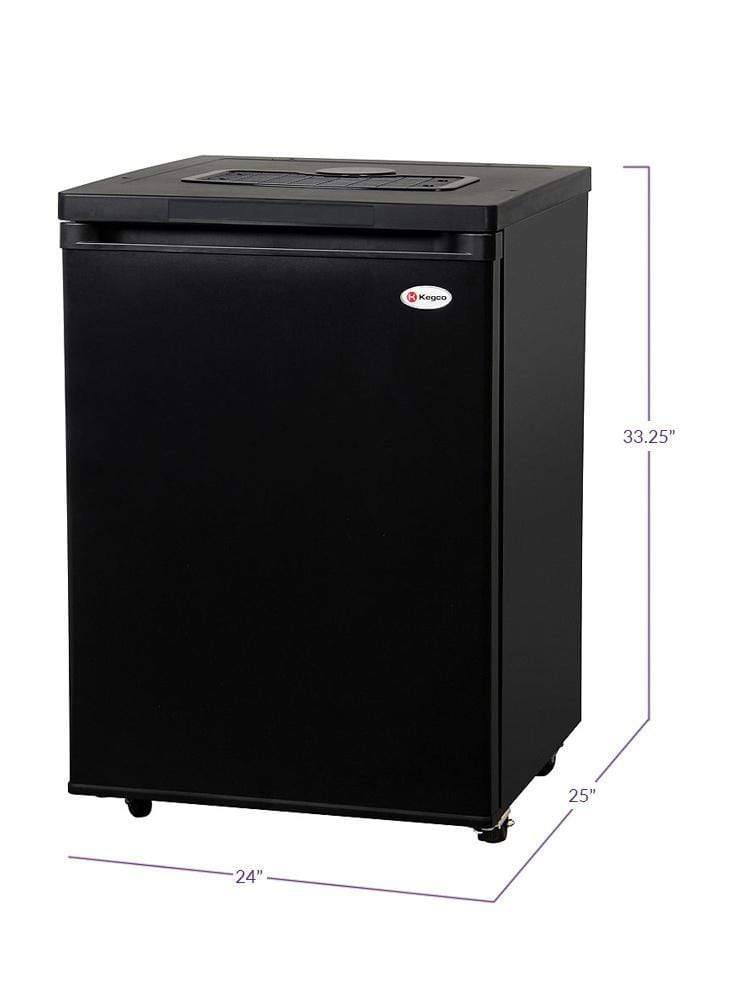 Kegco Beer Refrigeration 24" Wide Black Kegerator - Cabinet Only Kegco Beer Refrigeration 24" Wide Black Kegerator - Cabinet Only