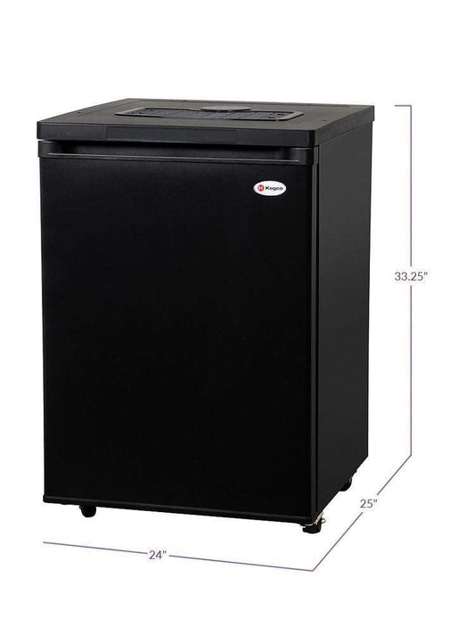 Kegco Beer Refrigeration 24" Wide Black Kegerator - Cabinet Only
