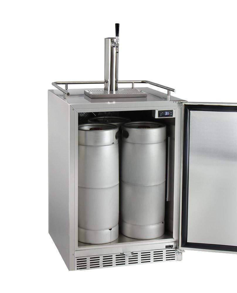 Kegco Beer Refrigeration 24" Wide Cold Brew Coffee Tap All Stainless Steel Outdoor Built-In Right Hinge Kegerator Kegco Beer Refrigeration 24" Wide Cold Brew Coffee Tap All Stainless Steel Outdoor Built-In Right Hinge Kegerator