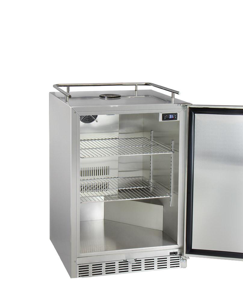 Kegco Beer Refrigeration 24" Wide Cold Brew Coffee Tap All Stainless Steel Outdoor Built-In Right Hinge Kegerator Kegco Beer Refrigeration 24" Wide Cold Brew Coffee Tap All Stainless Steel Outdoor Built-In Right Hinge Kegerator