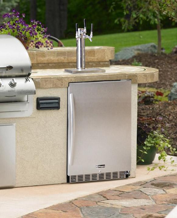 Kegco Beer Refrigeration 24" Wide Cold Brew Coffee Tap All Stainless Steel Outdoor Built-In Right Hinge Kegerator Kegco Beer Refrigeration 24" Wide Cold Brew Coffee Tap All Stainless Steel Outdoor Built-In Right Hinge Kegerator