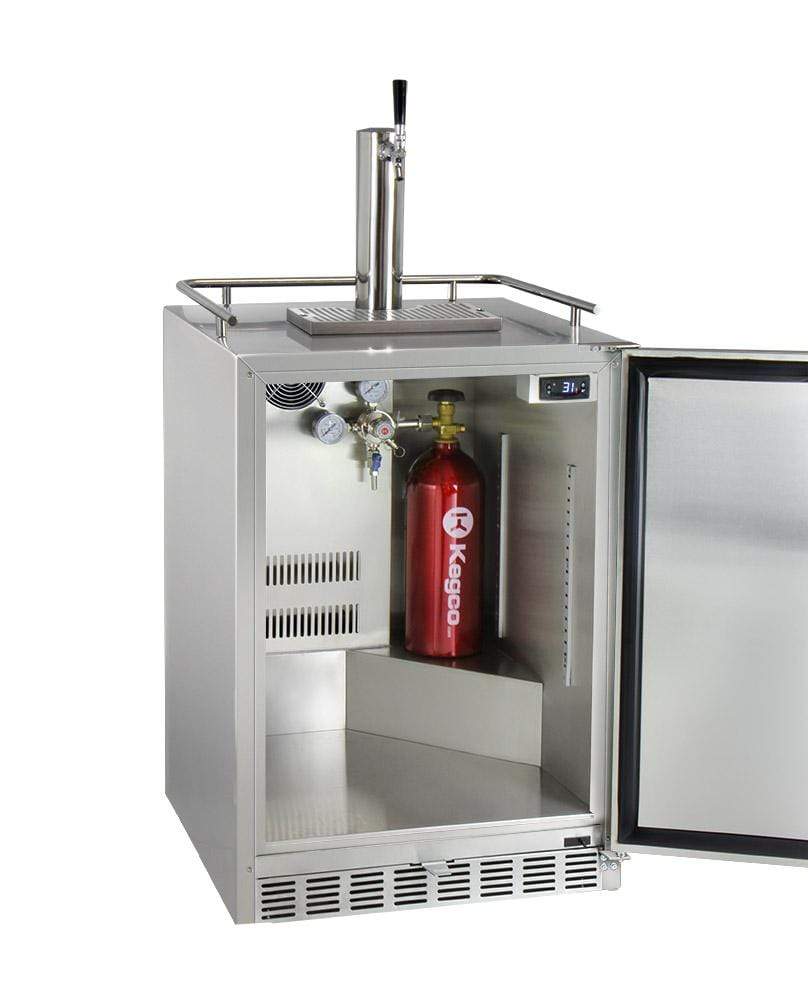 Kegco Beer Refrigeration 24" Wide Cold Brew Coffee Tap All Stainless Steel Outdoor Built-In Right Hinge Kegerator Kegco Beer Refrigeration 24" Wide Cold Brew Coffee Tap All Stainless Steel Outdoor Built-In Right Hinge Kegerator