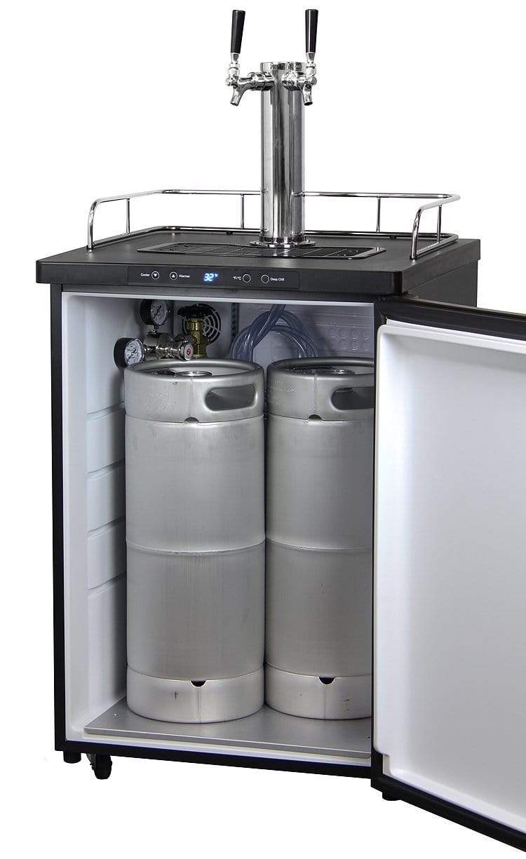 Kegco Beer Refrigeration 24" Wide Cold Brew Coffee Tap Black Stainless Kegerator Kegco Beer Refrigeration 24" Wide Cold Brew Coffee Tap Black Stainless Kegerator