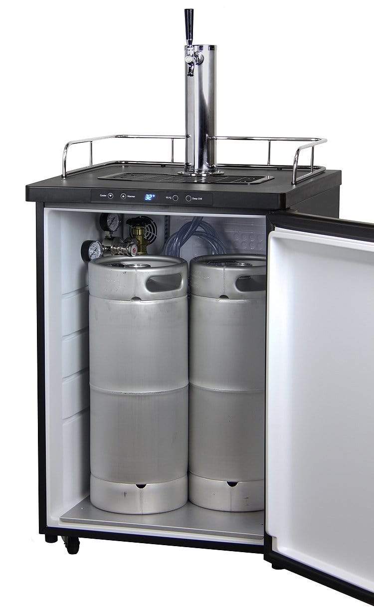 Kegco Beer Refrigeration 24" Wide Cold Brew Coffee Tap Black Stainless Kegerator Kegco Beer Refrigeration 24" Wide Cold Brew Coffee Tap Black Stainless Kegerator