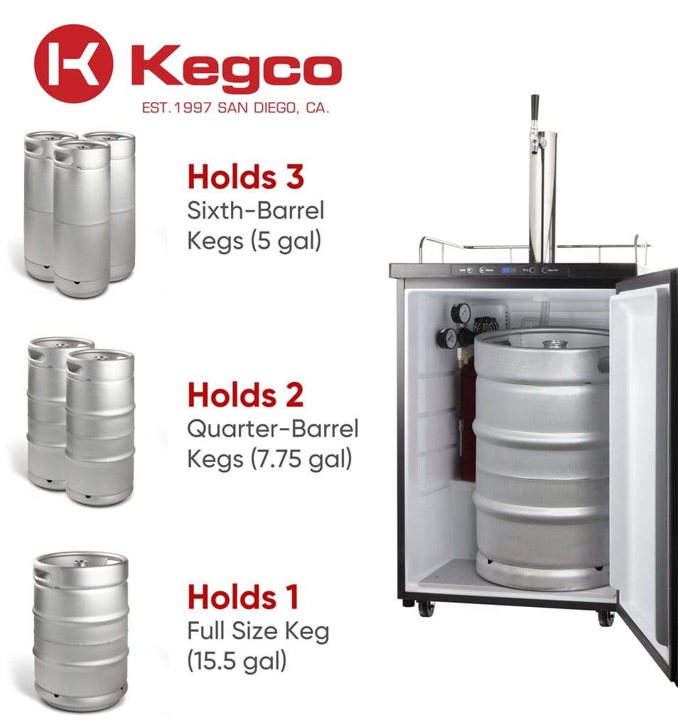 Kegco Beer Refrigeration 24" Wide Cold Brew Coffee Tap Black Stainless Steel Kegerator Kegco Beer Refrigeration 24" Wide Cold Brew Coffee Tap Black Stainless Steel Kegerator