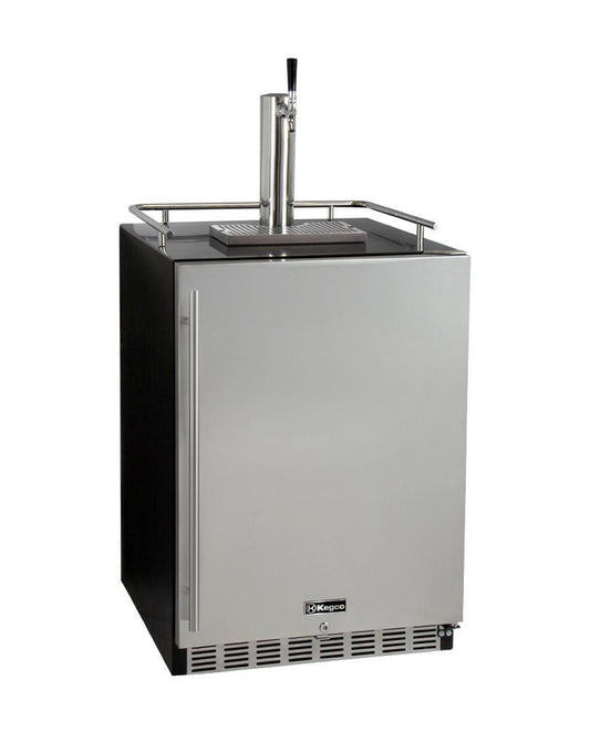 Kegco Beer Refrigeration 24" Wide Kombucha Tap Black Commercial Built-In Right Hinge Kegerator