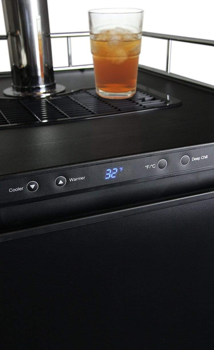 Kegco Beer Refrigeration 24" Wide Kombucha Tap Black Kegerator Kegco Beer Refrigeration 24" Wide Kombucha Tap Black Kegerator