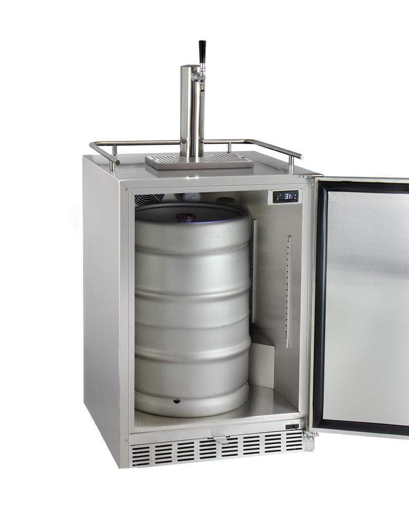 Kegco Beer Refrigeration 24" Wide Tap All Stainless Steel Outdoor Built-In Right Hinge Kegerator with Kit Kegco Beer Refrigeration 24" Wide Tap All Stainless Steel Outdoor Built-In Right Hinge Kegerator with Kit