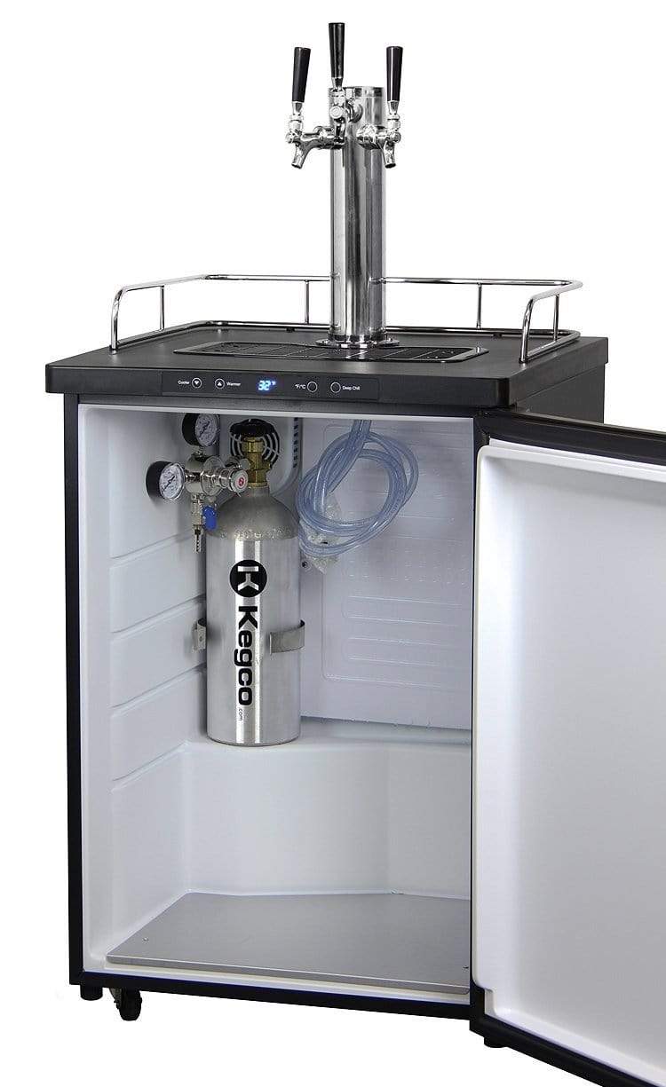 Kegco Beer Refrigeration 24" Wide Tap Black Digital Kegerator Kegco Beer Refrigeration 24" Wide Tap Black Digital Kegerator