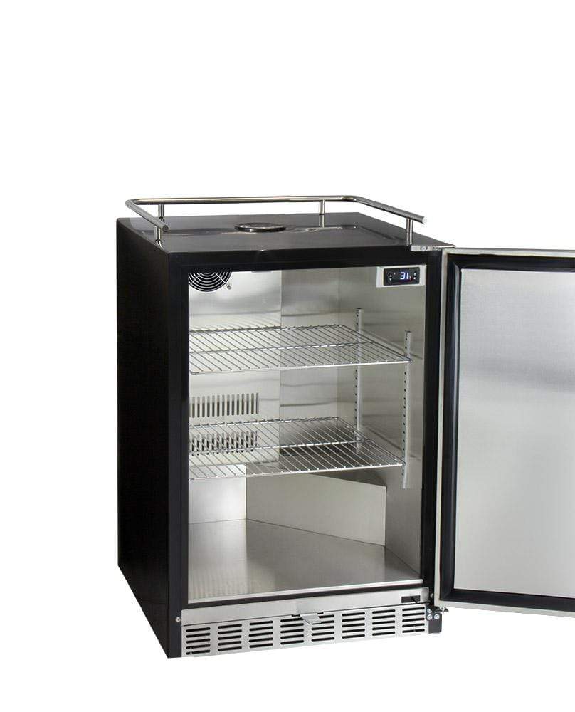 Kegco Beer Refrigeration 24" Wide Tap Stainless Steel Built-In Digital Left Hinge Kegerator with Kit Kegco Beer Refrigeration 24" Wide Tap Stainless Steel Built-In Digital Left Hinge Kegerator with Kit
