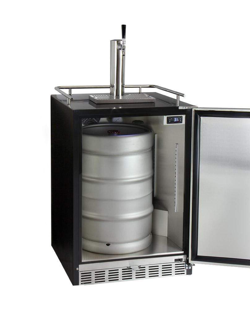 Kegco Beer Refrigeration 24" Wide Tap Stainless Steel Built-In Digital Left Hinge Kegerator with Kit Kegco Beer Refrigeration 24" Wide Tap Stainless Steel Built-In Digital Left Hinge Kegerator with Kit