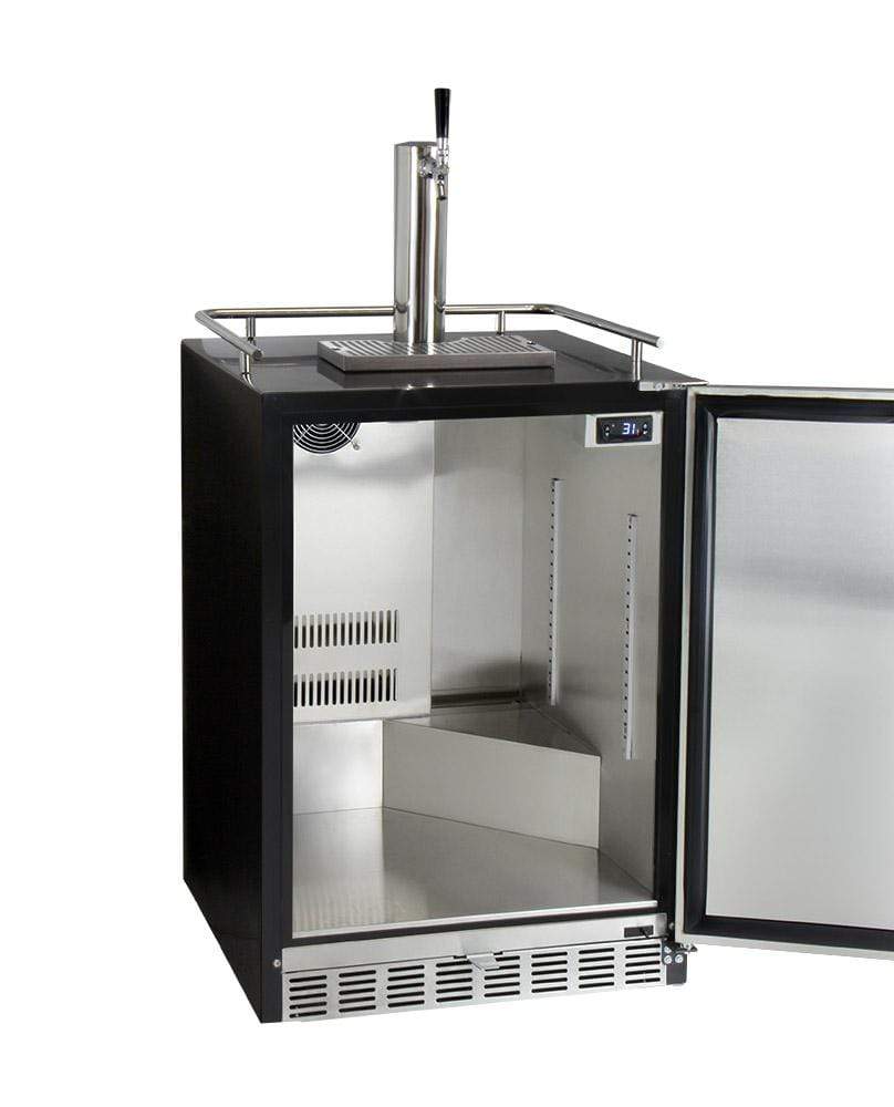 Kegco Beer Refrigeration 24" Wide Tap Stainless Steel Built-In Digital Left Hinge Kegerator with Kit Kegco Beer Refrigeration 24" Wide Tap Stainless Steel Built-In Digital Left Hinge Kegerator with Kit