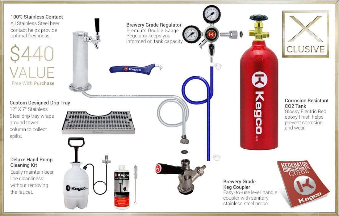 Kegco Beer Refrigeration 24" Wide Tap Stainless Steel Built-In Digital Left Hinge Kegerator with Kit Kegco Beer Refrigeration 24" Wide Tap Stainless Steel Built-In Digital Left Hinge Kegerator with Kit