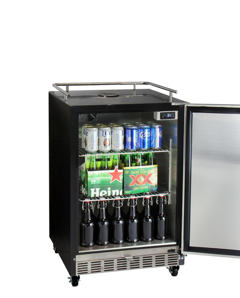 Kegco Beer Refrigeration 24" Wide Tap Stainless Steel Commercial Built-In Right Hinge Digital Kegerator with Kit Kegco Beer Refrigeration 24" Wide Tap Stainless Steel Commercial Built-In Right Hinge Digital Kegerator with Kit