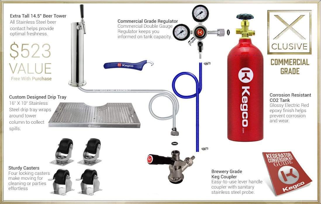 Kegco Beer Refrigeration 24" Wide Tap Stainless Steel Commercial Built-In Right Hinge Digital Kegerator with Kit Kegco Beer Refrigeration 24" Wide Tap Stainless Steel Commercial Built-In Right Hinge Digital Kegerator with Kit