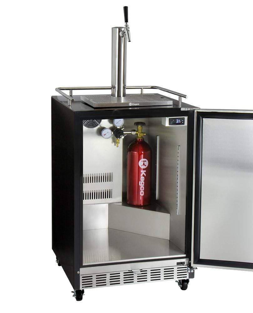 Kegco Beer Refrigeration 24" Wide Tap Stainless Steel Commercial Built-In Right Hinge Digital Kegerator with Kit Kegco Beer Refrigeration 24" Wide Tap Stainless Steel Commercial Built-In Right Hinge Digital Kegerator with Kit