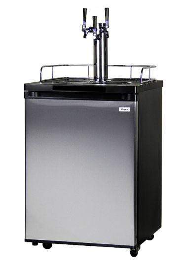 Kegco Beer Refrigeration 24" Wide Tap Stainless Steel Kegerator Kegco Beer Refrigeration 24" Wide Tap Stainless Steel Kegerator
