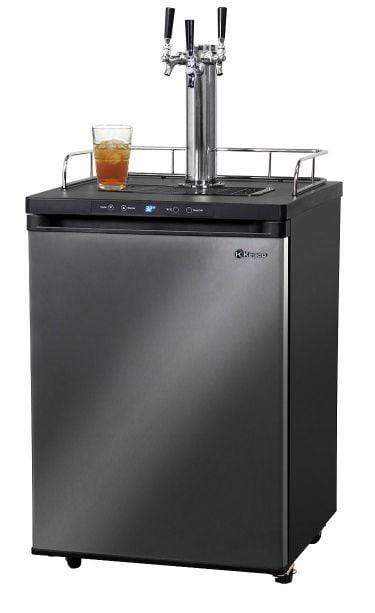 Kegco Beer Refrigeration 3 TAP 24" Wide Kombucha Tap Black Stainless Steel Kegerator Kegco Beer Refrigeration 3 TAP 24" Wide Kombucha Tap Black Stainless Steel Kegerator