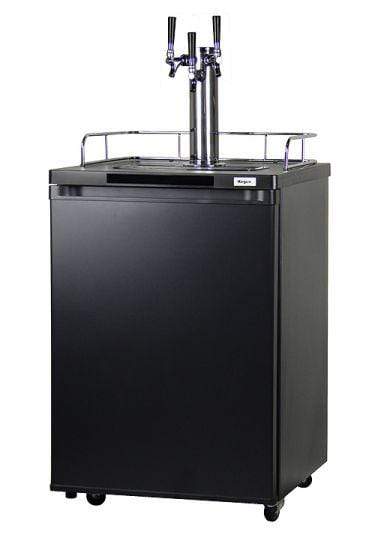 Kegco Beer Refrigeration 3 TAP 24" Wide Tap Black Kegerator Kegco Beer Refrigeration 3 TAP 24" Wide Tap Black Kegerator