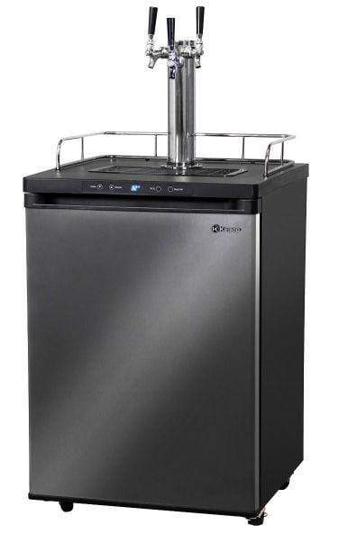 Kegco Beer Refrigeration 3 TAP 24" Wide Tap Black Stainless Steel Digital Kegerator Kegco Beer Refrigeration 3 TAP 24" Wide Tap Black Stainless Steel Digital Kegerator