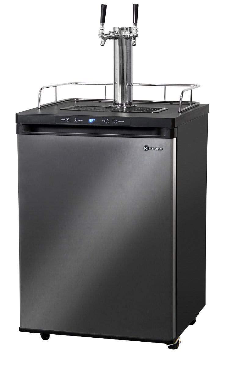 Kegco Beer Refrigeration Dual Tap 24" Wide Homebrew Single Tap Black Stainless Steel Digital Kegerator Kegco Beer Refrigeration Dual Tap 24" Wide Homebrew Single Tap Black Stainless Steel Digital Kegerator