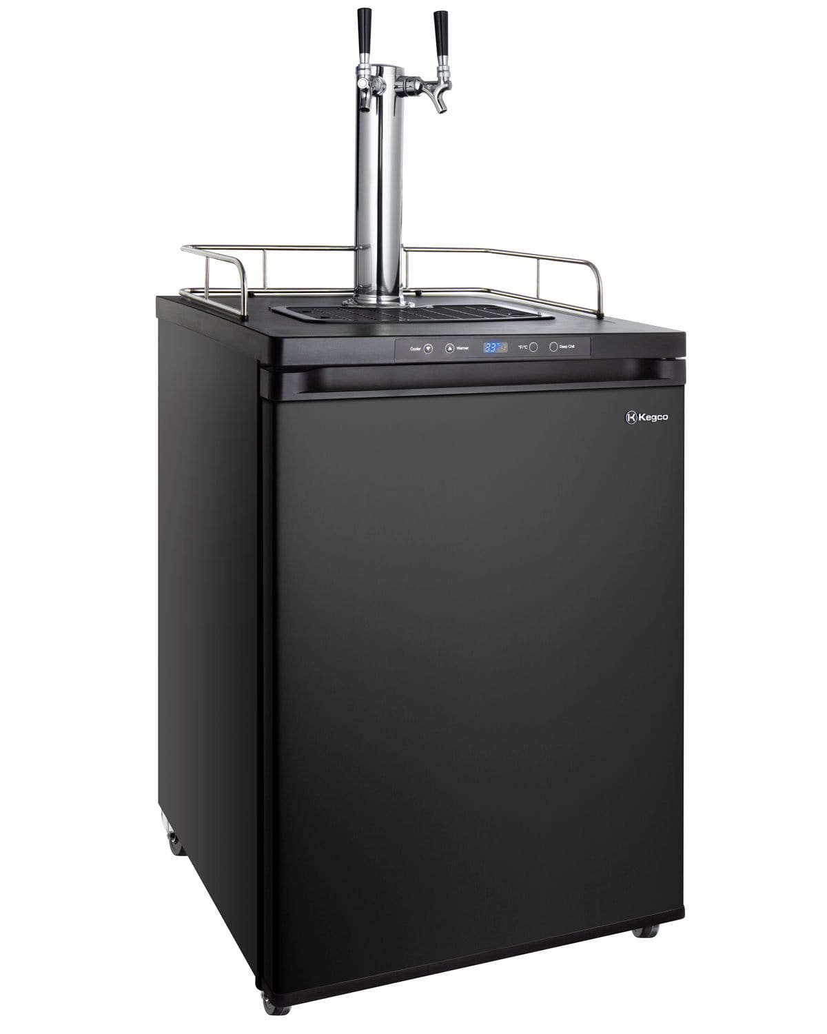 Kegco Beer Refrigeration Dual Tap 24" Wide Homebrew Tap Black Digital Kegerator Kegco Beer Refrigeration Dual Tap 24" Wide Homebrew Tap Black Digital Kegerator