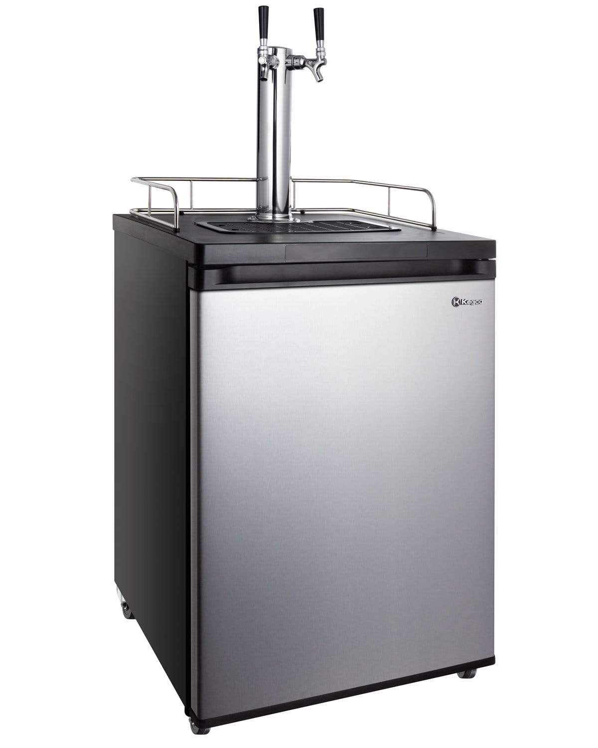 Kegco Beer Refrigeration Dual Tap 24" Wide Homebrew Tap Stainless Kegerator Kegco Beer Refrigeration Dual Tap 24" Wide Homebrew Tap Stainless Kegerator