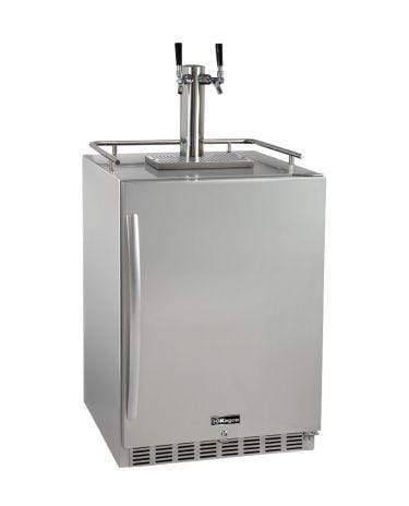 Kegco Beer Refrigeration Dual Tap 24" Wide Tap All Stainless Steel Outdoor Built-In Right Hinge Kegerator with Kit Kegco Beer Refrigeration Dual Tap 24" Wide Tap All Stainless Steel Outdoor Built-In Right Hinge Kegerator with Kit