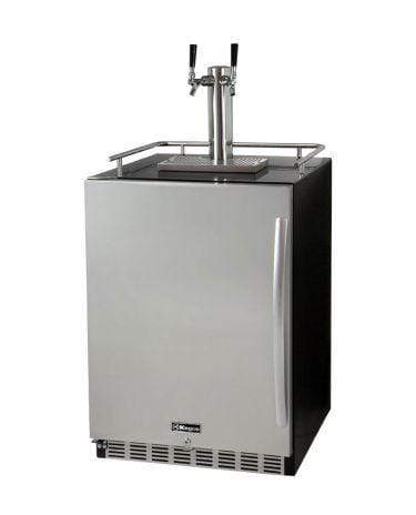 Kegco Beer Refrigeration Dual Tap 24" Wide Tap Stainless Steel Built-In Digital Left Hinge Kegerator with Kit Kegco Beer Refrigeration Dual Tap 24" Wide Tap Stainless Steel Built-In Digital Left Hinge Kegerator with Kit